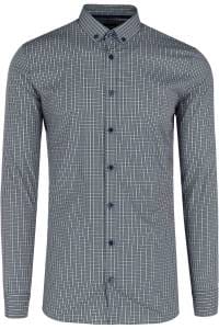 OLYMP No. Six Super Slim Hemd grün/blau, Kariert