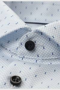 OLYMP No. Six Super Slim Hemd bleu, Bedruckt