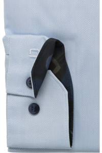 OLYMP No. Six Super Slim Hemd bleu, Faux-uni