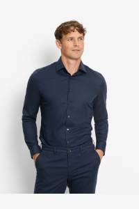 OLYMP No. Six Super Slim Hemd nachtblau, Faux-uni