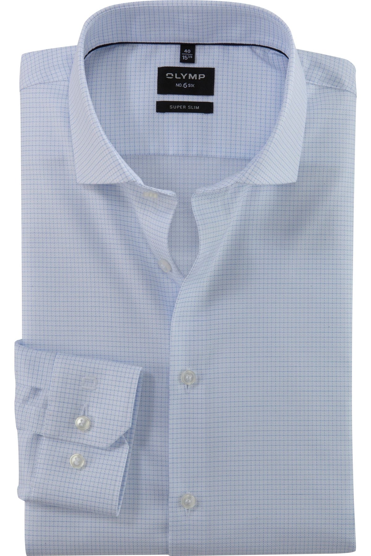 OLYMP No. Six Super Slim Hemd weiss, Kariert