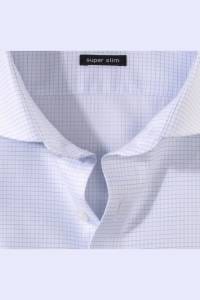 OLYMP No. Six Super Slim Hemd weiss, Kariert