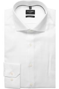 OLYMP No. Six Super Slim Hemd weiss, Einfarbig