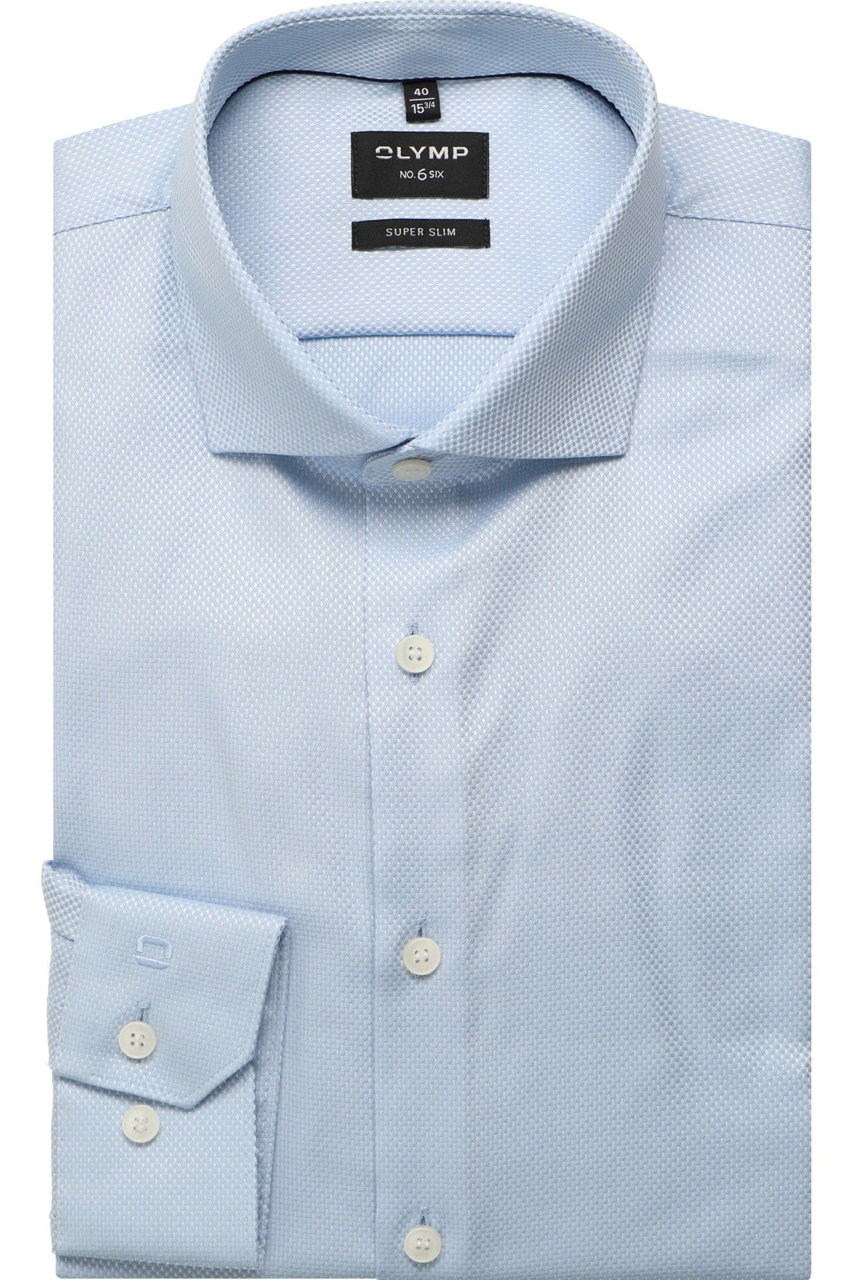 OLYMP No. Six Super Slim Hemd bleu, Einfarbig