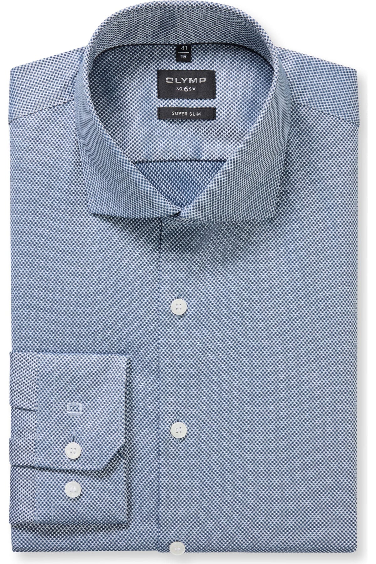 OLYMP No. Six Super Slim Hemd royal, Faux-uni