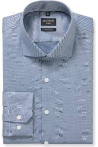 OLYMP No. Six Super Slim Hemd royal, Faux-uni