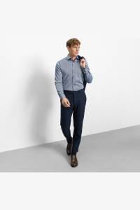 OLYMP No. Six Super Slim Hemd royal, Gemustert