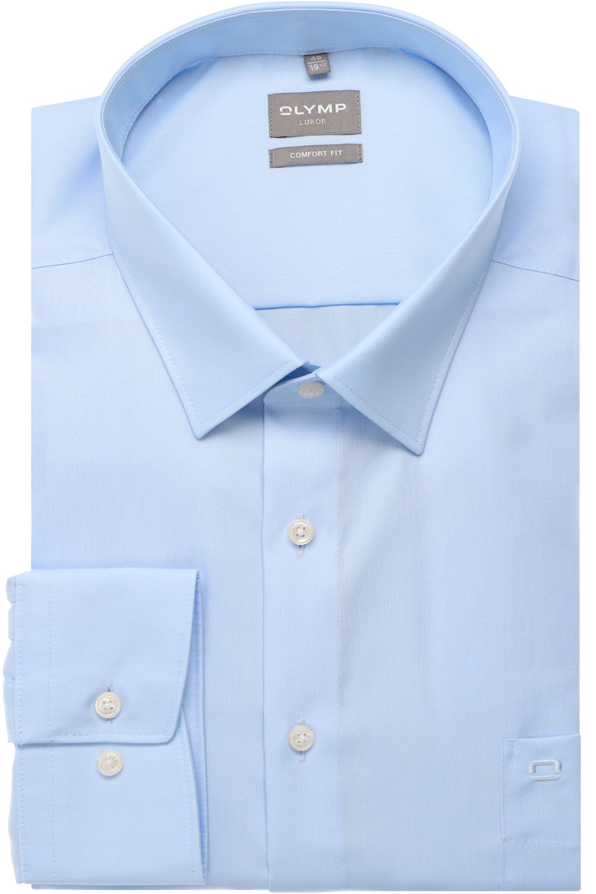 OLYMP Luxor Comfort Fit Hemd blau, Einfarbig