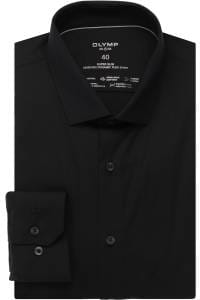 OLYMP No. Six Performance Climate Control Super Slim Hemd schwarz, Einfarbig