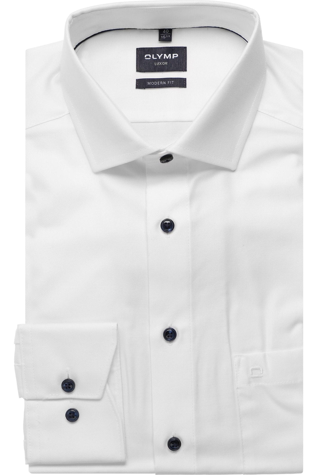 OLYMP Luxor Modern Fit Hemd weiss, Einfarbig