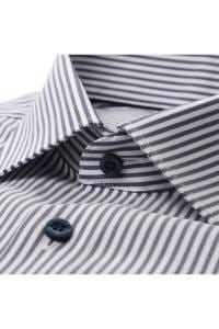 OLYMP Level Five Body Fit Tencel Hemd marine, Gestreift
