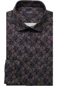 OLYMP Luxor Modern Fit Hemd braun, Paisley
