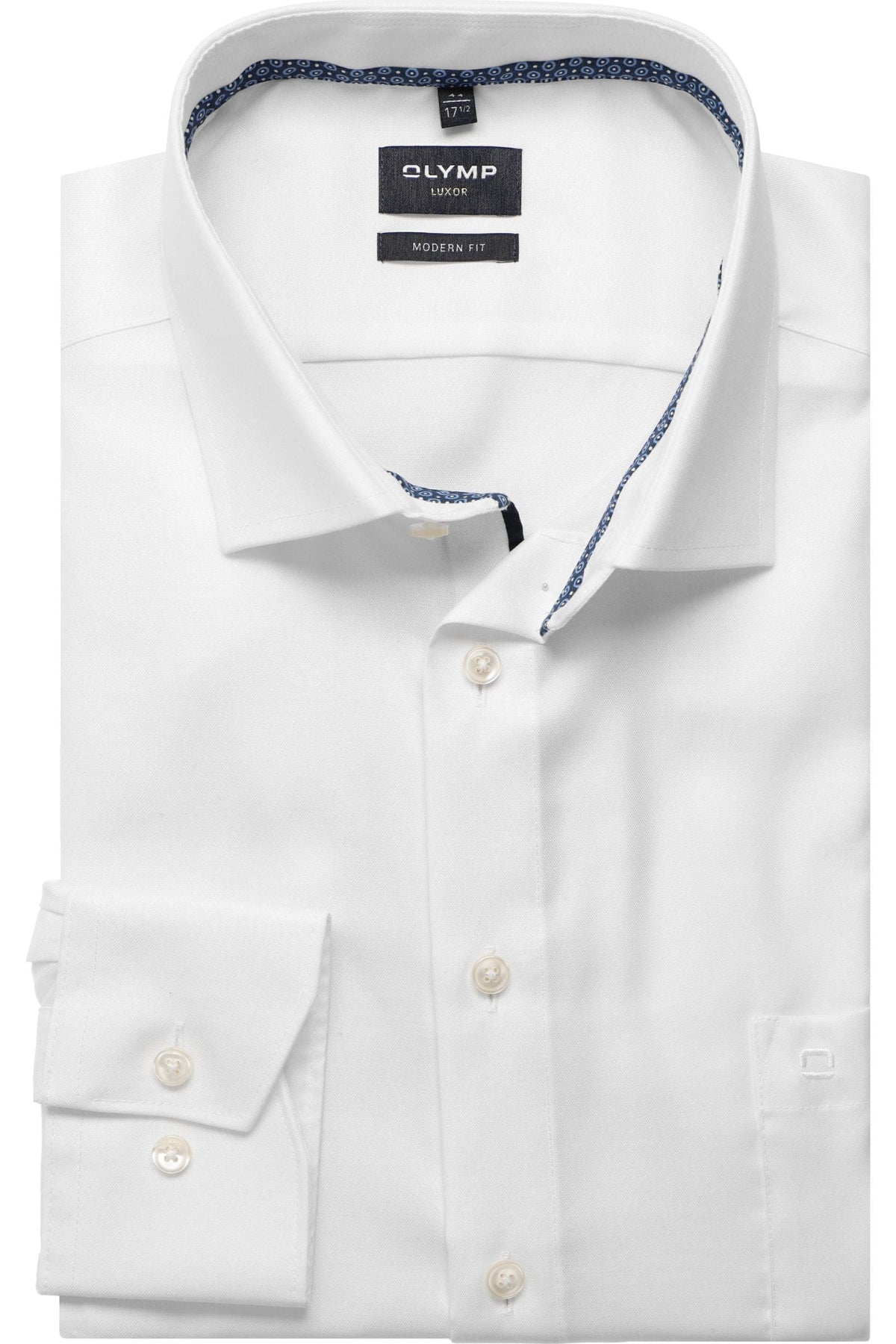 OLYMP Luxor Modern Fit Hemd weiss, Einfarbig