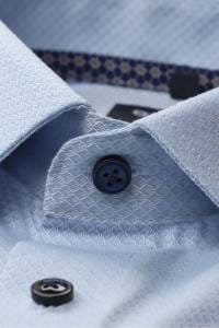 OLYMP Luxor Modern Fit Hemd bleu, Faux-uni