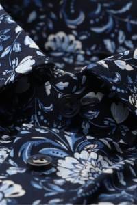 OLYMP Luxor Modern Fit Hemd marine, Blumen