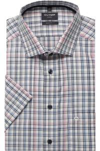 OLYMP Luxor Modern Fit Hemd hellrose, Kariert