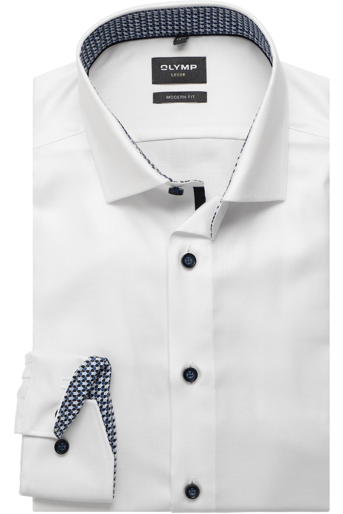 OLYMP Luxor Modern Fit Hemd weiss, Einfarbig