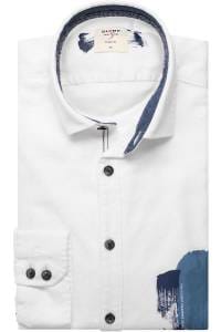 OLYMP Level Five Casual Body Fit Hemd weiss, Einfarbig