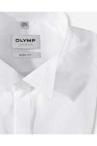OLYMP Level Five Body Fit Galahemd weiss, Einfarbig