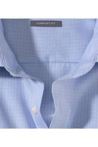 OLYMP Luxor Comfort Fit Hemd bleu, Vichykaro