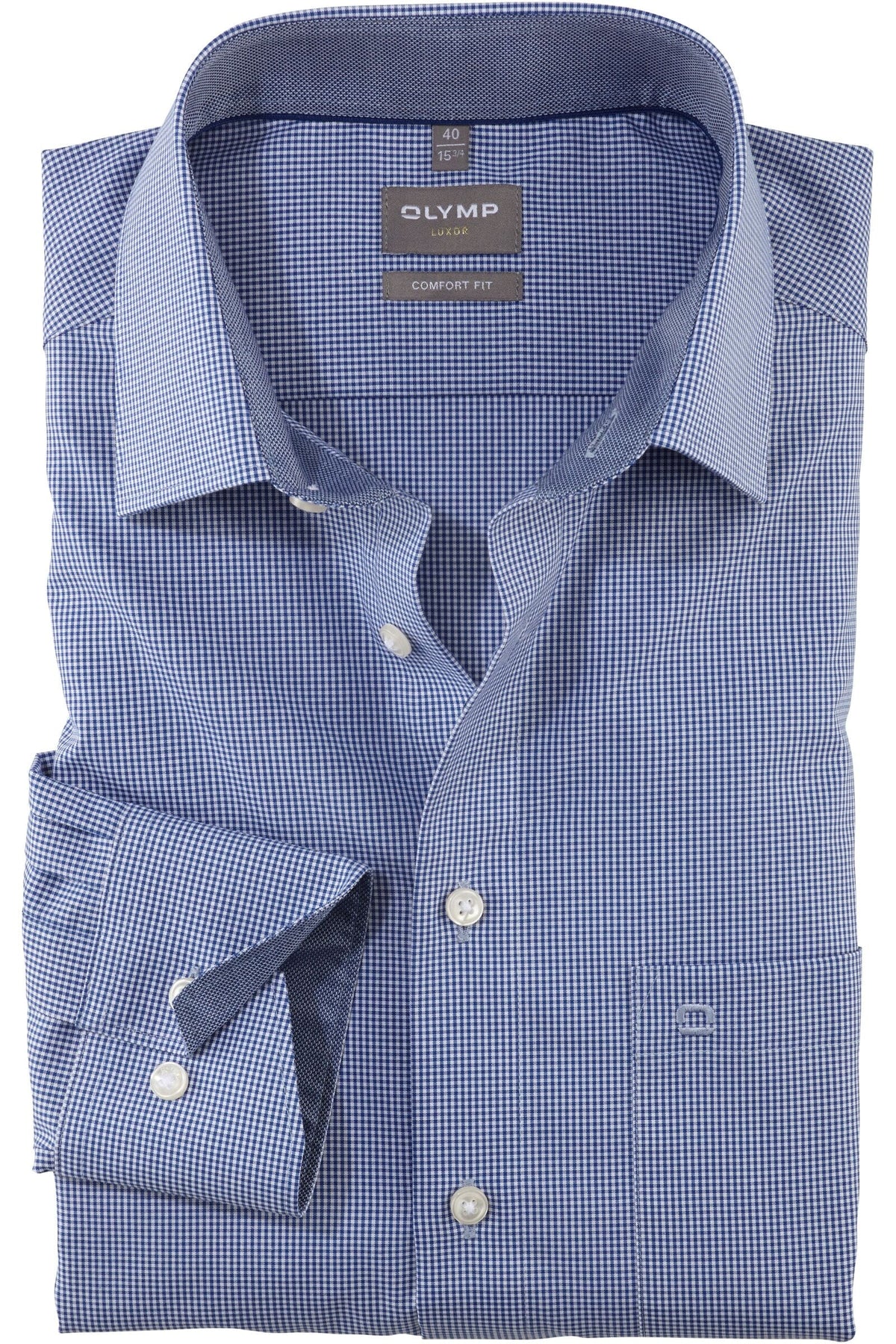 OLYMP Luxor Comfort Fit Hemd royal, Vichykaro