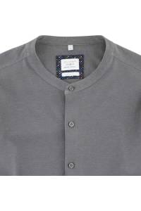 OLYMP Level Five Smart Casual Body Fit Jerseyhemd stein, Einfarbig