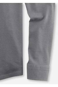 OLYMP Level Five Smart Casual Body Fit Jerseyhemd stein, Einfarbig