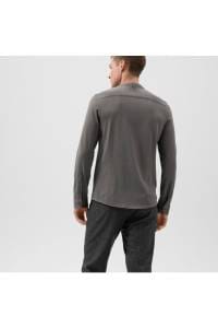 OLYMP Level Five Smart Casual Body Fit Jerseyhemd stein, Einfarbig
