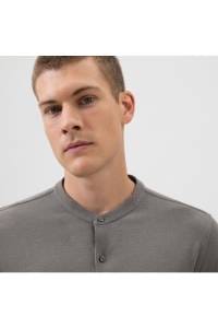 OLYMP Level Five Smart Casual Body Fit Jerseyhemd stein, Einfarbig