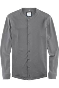 OLYMP Level Five Smart Casual Body Fit Jerseyhemd stein, Einfarbig