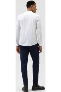 OLYMP Level Five Smart Casual Body Fit Hemd weiss, Gemustert