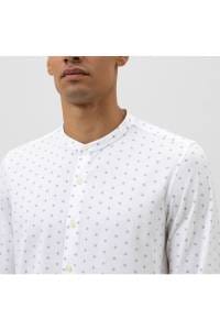 OLYMP Level Five Smart Casual Body Fit Hemd weiss, Gemustert