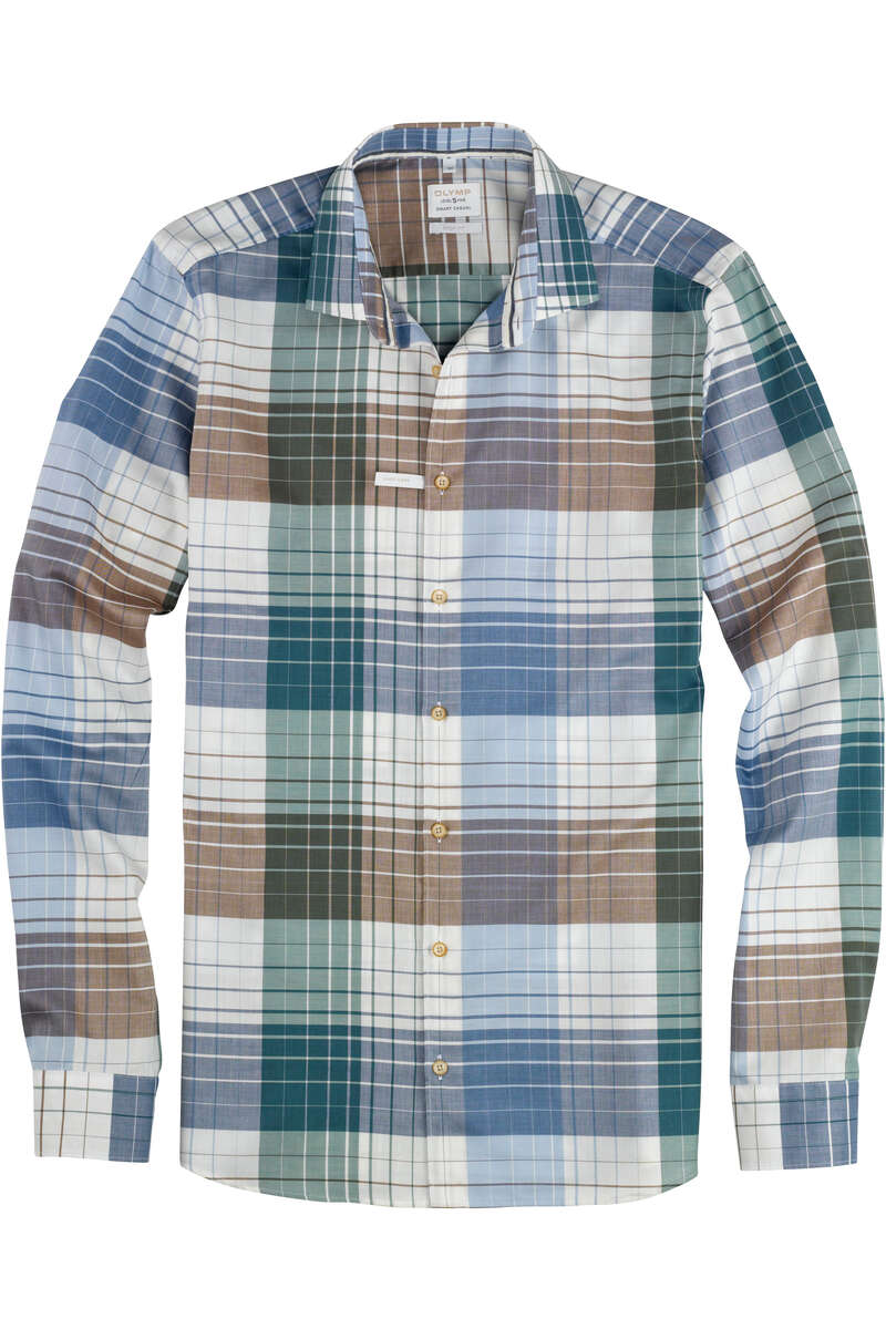 OLYMP Level Five Smart Casual Body Fit Hemd grün, Kariert