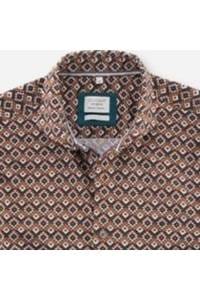 OLYMP Level Five Smart Casual Body Fit Hemd braun, Gemustert