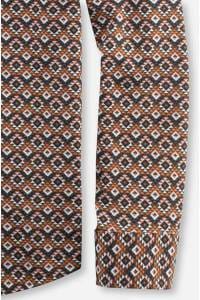 OLYMP Level Five Smart Casual Body Fit Hemd braun, Gemustert