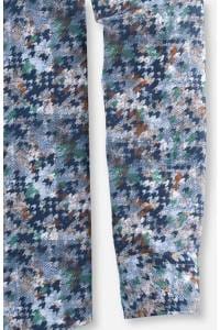 OLYMP Level Five Smart Casual Body Fit Hemd blau, Gemustert