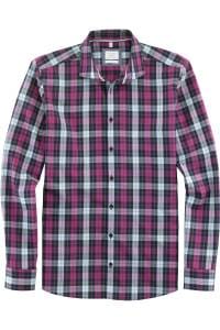 OLYMP Level Five Smart Casual Body Fit Hemd fuchsia, Kariert