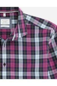 OLYMP Level Five Smart Casual Body Fit Hemd fuchsia, Kariert