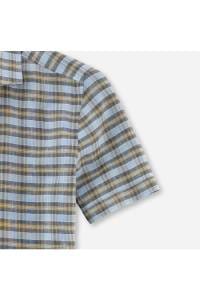 OLYMP Level Five Smart Casual Body Fit Leinenhemd bleu, Kariert