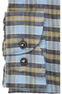 OLYMP Level Five Smart Casual Body Fit Leinenhemd bleu, Kariert