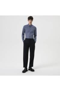 OLYMP Level Five Smart Casual Body Fit Leinenhemd marine, Bedruckt