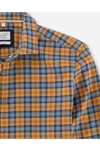 OLYMP Level Five Smart Casual Body Fit Hemd gelb, Kariert