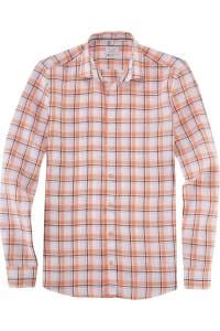 OLYMP Level Five Smart Casual Body Fit Leinenhemd lachs, Kariert