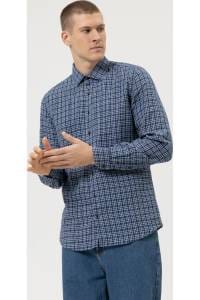 OLYMP Level Five Smart Casual Body Fit Leinenhemd marine, Kariert