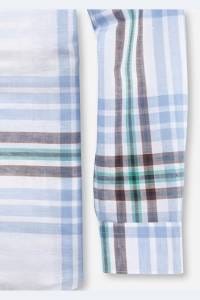 OLYMP Level Five Smart Casual Body Fit Leinenhemd bleu, Kariert