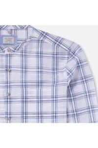 OLYMP Level Five Smart Casual Body Fit Leinenhemd bleu, Kariert
