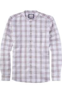 OLYMP Level Five Smart Casual Body Fit Leinenhemd braun, Kariert