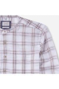OLYMP Level Five Smart Casual Body Fit Leinenhemd braun, Kariert