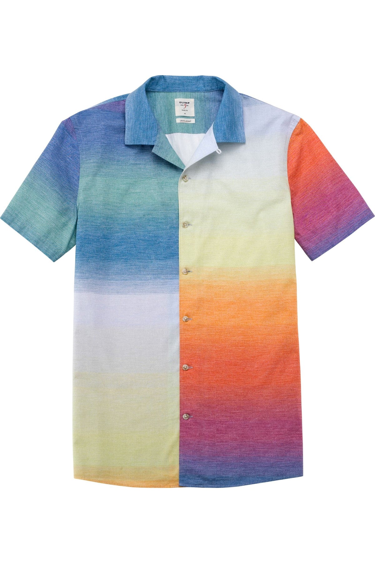 OLYMP Level Five Smart Casual Body Fit Hemd bleu, Querstreifen