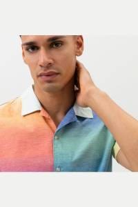 OLYMP Level Five Smart Casual Body Fit Hemd bleu, Querstreifen